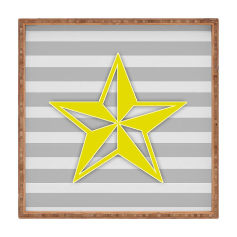 Lara Kulpa Yellow Star Square Tray