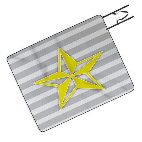Lara Kulpa Yellow Star Picnic Blanket