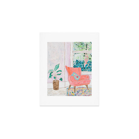 Lara Lee Meintjes A Room with a View Pink Armchair by the Window Art Print
