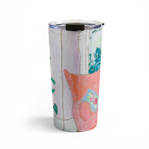 Lara Lee Meintjes A Room with a View Pink Armchair by the Window Travel Mug