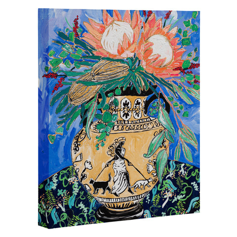 Lara Lee Meintjes Cat Walk Protea and Banksia Bouquet Art Canvas