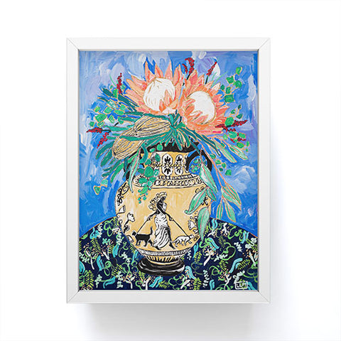 Lara Lee Meintjes Cat Walk Protea and Banksia Bouquet Framed Mini Art Print