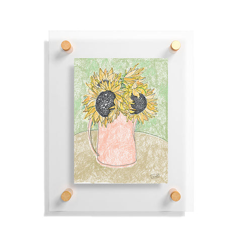 Lara Lee Meintjes Fall Sunflower Bouquet in Pitcher Offset Floating Acrylic Print