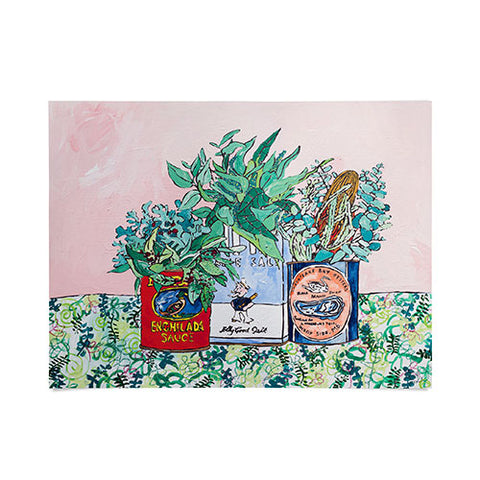 Lara Lee Meintjes Jungle Botanical in Colorful Cans on Pink Still Life Poster