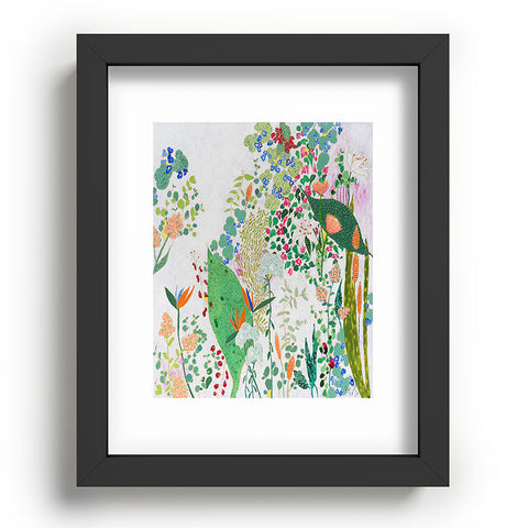 Lara Lee Meintjes Painterly Floral Jungle Recessed Framing Rectangle