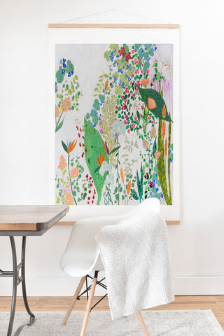 Lara Lee Meintjes Painterly Floral Jungle Art Print And Hanger