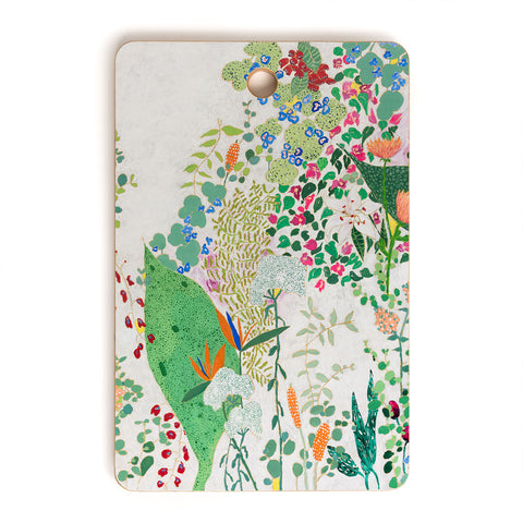 Lara Lee Meintjes Painterly Floral Jungle Cutting Board Rectangle