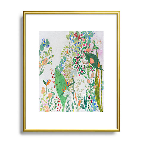 Lara Lee Meintjes Painterly Floral Jungle Metal Framed Art Print