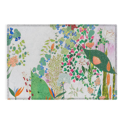 Lara Lee Meintjes Painterly Floral Jungle Outdoor Rug