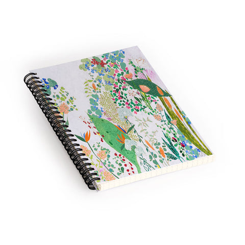 Lara Lee Meintjes Painterly Floral Jungle Spiral Notebook