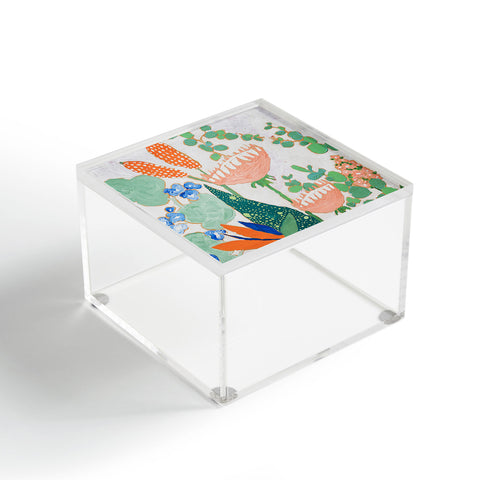 Lara Lee Meintjes Proteas and Birds of Paradise Painting Acrylic Box