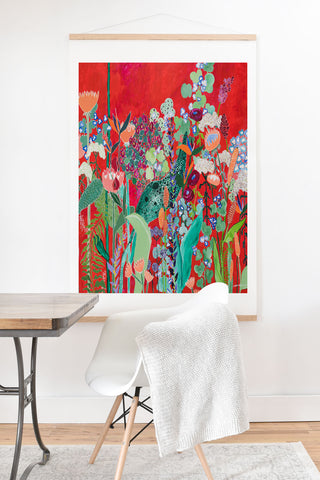 Lara Lee Meintjes Red Floral Jungle Art Print And Hanger