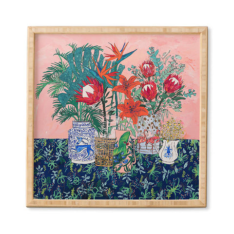Lara Lee Meintjes The Domesticated Jungle Floral Still Life Art Framed Wall Art