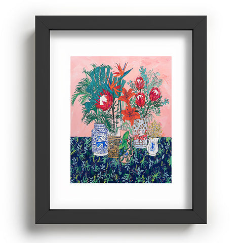 Lara Lee Meintjes The Domesticated Jungle Floral Still Life Art Recessed Framing Rectangle