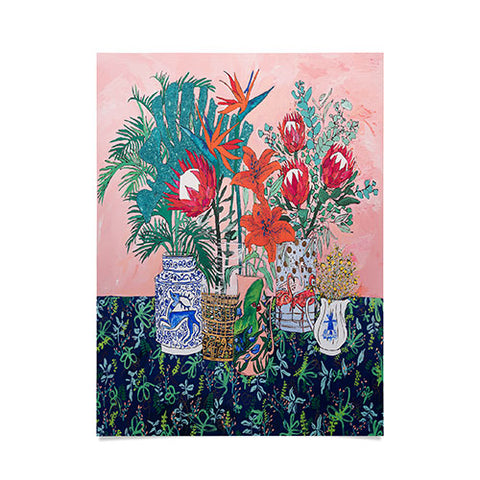 Lara Lee Meintjes The Domesticated Jungle Floral Still Life Art Poster