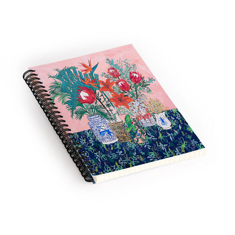 Lara Lee Meintjes The Domesticated Jungle Floral Still Life Art Spiral Notebook