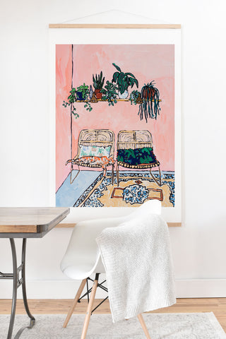 Lara Lee Meintjes Two Chairs and a Napping Ginger Cat Art Print And Hanger