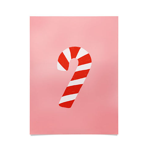 Lathe & Quill Candy Canes Pink Poster