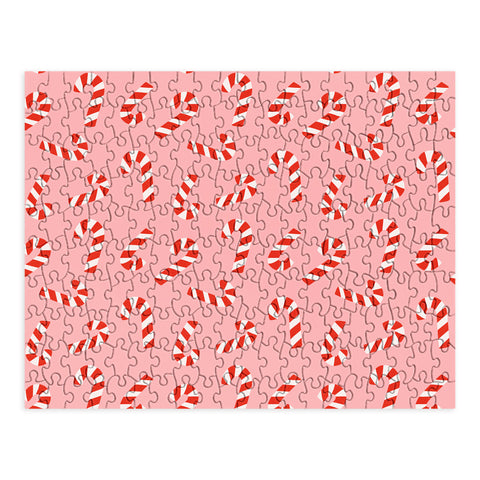 Lathe & Quill Candy Canes Pink Puzzle