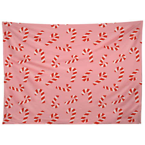 Lathe & Quill Candy Canes Pink Tapestry