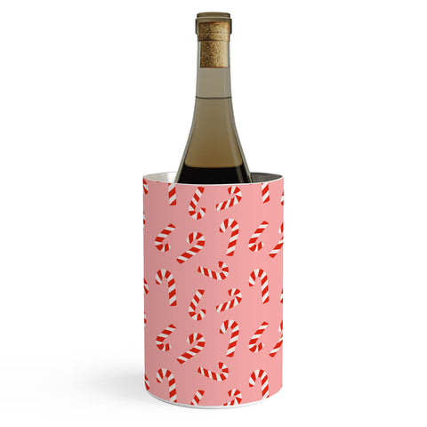 Lathe & Quill Candy Canes Pink Wine Chiller