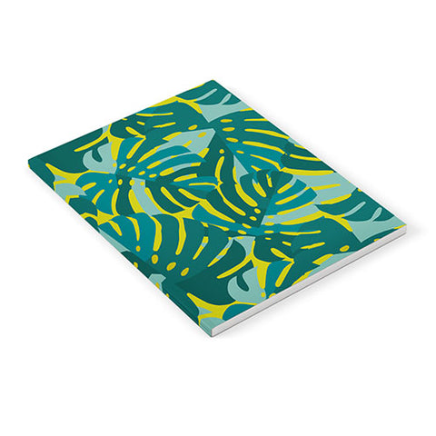 Lathe & Quill Monstera Leaves in Teal Notebook