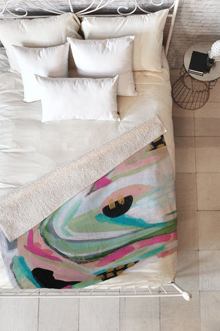 Laura Fedorowicz About a Girl Fleece Throw Blanket