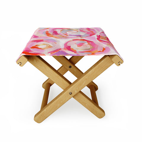 Laura Fedorowicz Apple Blossoms Folding Stool