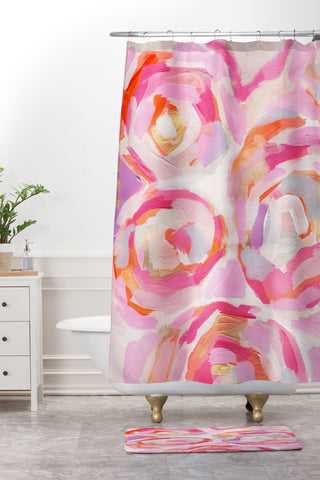 Laura Fedorowicz Apple Blossoms Shower Curtain And Mat