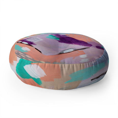 Laura Fedorowicz Ash and Blush Floor Pillow Round