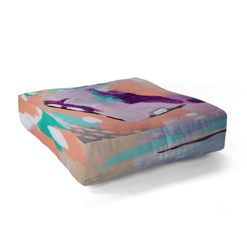 Laura Fedorowicz Ash and Blush Floor Pillow Square