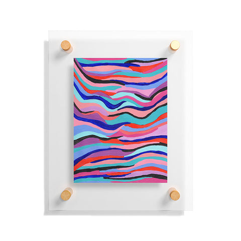 Laura Fedorowicz Azur Waves Floating Acrylic Print