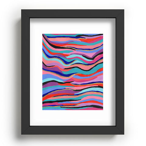 Laura Fedorowicz Azur Waves Embellished Recessed Framing Rectangle