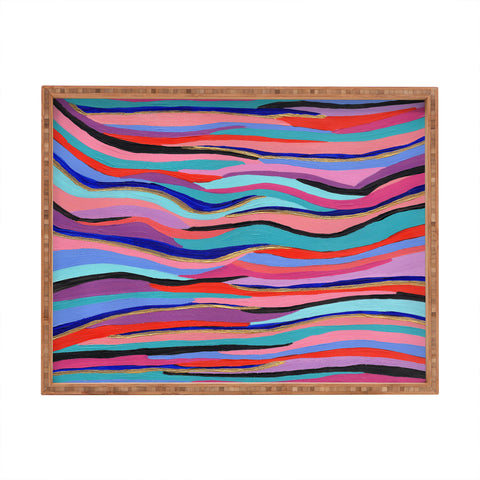 Laura Fedorowicz Azur Waves Embellished Rectangular Tray