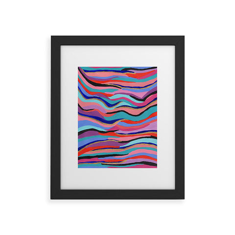 Laura Fedorowicz Azur Waves Embellished Framed Art Print