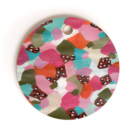 Laura Fedorowicz Be Bold Abstract Cutting Board Round
