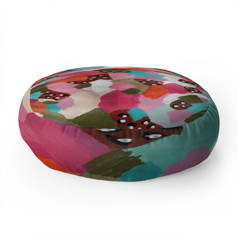 Laura Fedorowicz Be Bold Abstract Floor Pillow Round