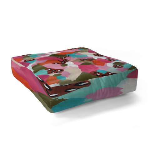 Laura Fedorowicz Be Bold Abstract Floor Pillow Square