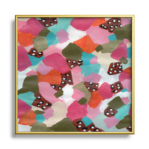 Laura Fedorowicz Be Bold Abstract Metal Square Framed Art Print