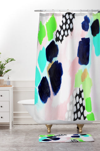 Laura Fedorowicz Beachin Shower Curtain And Mat