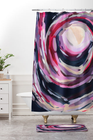 Laura Fedorowicz Berry Picking Shower Curtain And Mat