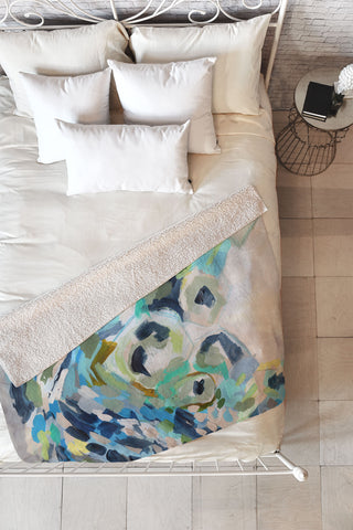 Laura Fedorowicz Birdie Fleece Throw Blanket