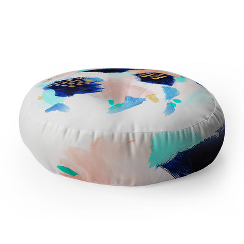 Laura Fedorowicz Blush Abstract Floor Pillow Round