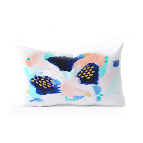 Laura Fedorowicz Blush Abstract Oblong Throw Pillow