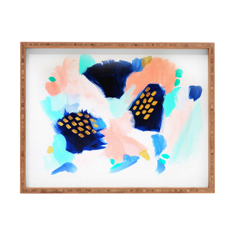 Laura Fedorowicz Blush Abstract Rectangular Tray