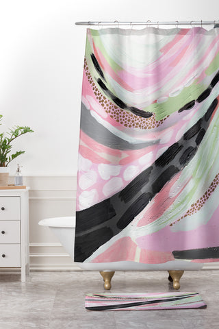 Laura Fedorowicz Blush for Days Shower Curtain And Mat