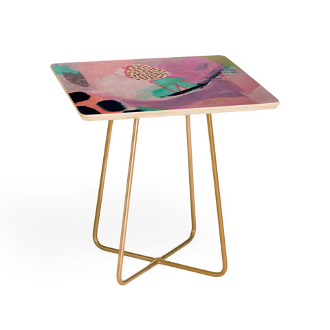 Laura Fedorowicz Blush Leopard Side Table