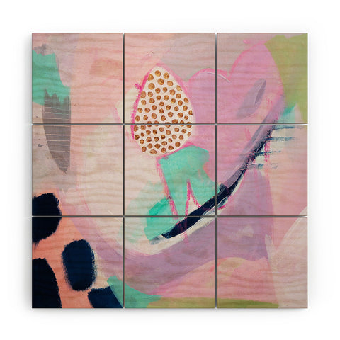 Laura Fedorowicz Blush Leopard Wood Wall Mural