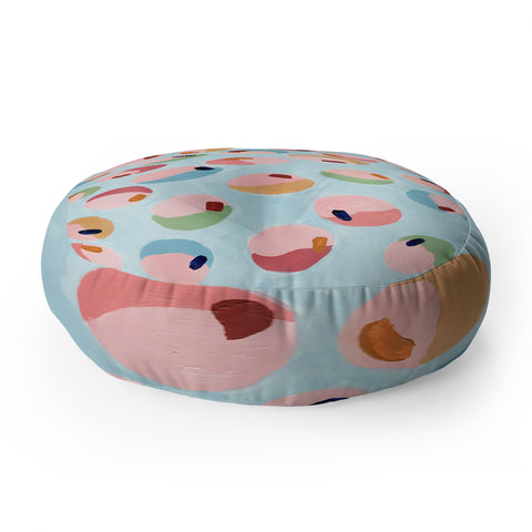 Laura Fedorowicz Bounce Abstract Floor Pillow Round