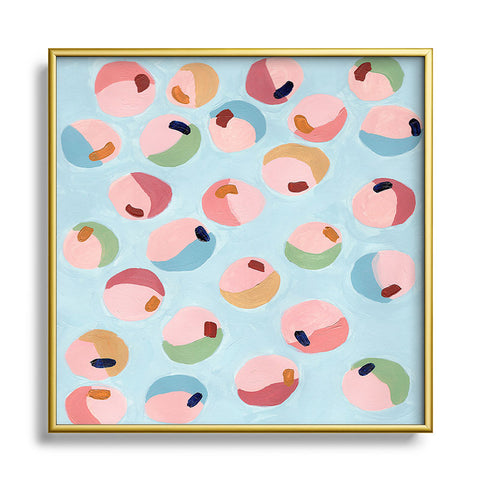 Laura Fedorowicz Bounce Abstract Metal Square Framed Art Print